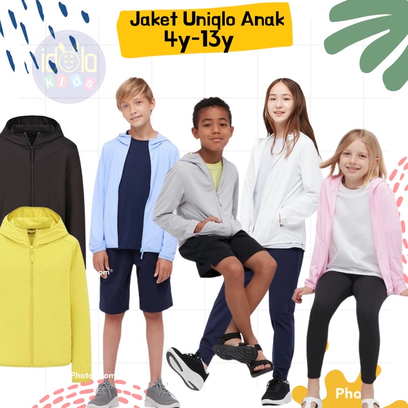 (COD) Jaket Anak branded Uniqlo Uisex Laki perempuan