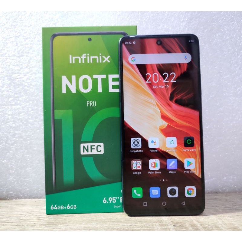 Infinix Note 10 Pro Nfc Ram 6GB Rom 64GB second fullset