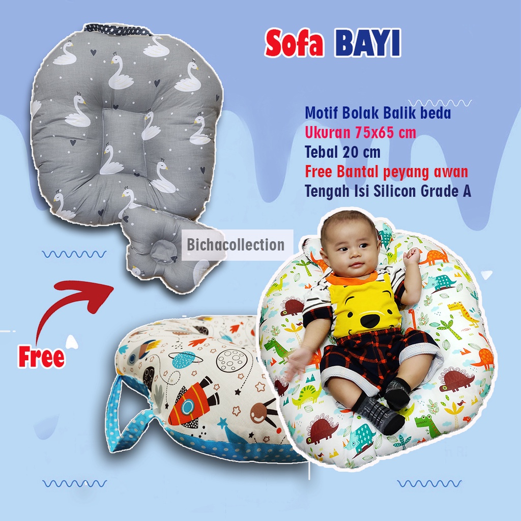 Free Bantal Peyang Awan !! Sofa Bayi Multifungsi New Born Gift Baby Launger Set Kado Bayi Termurah