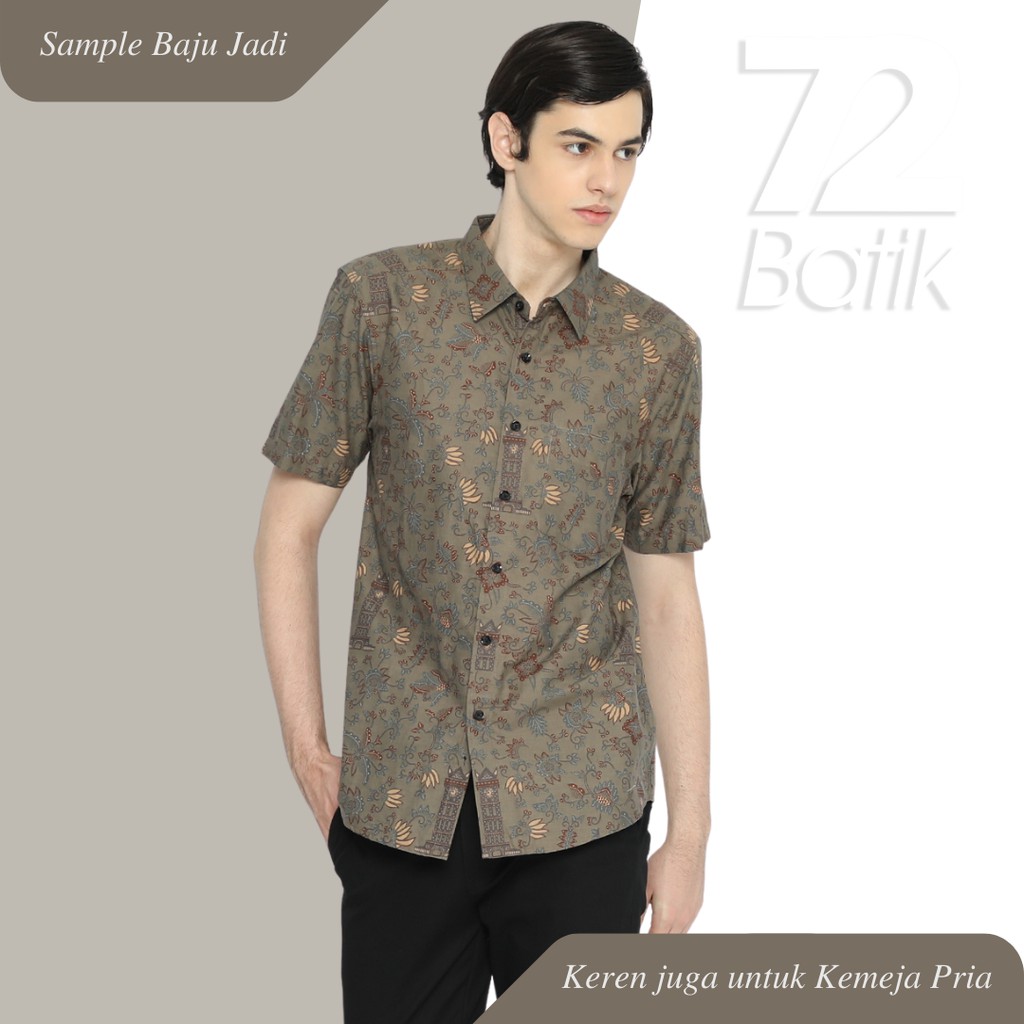 KAIN BATIK PREMIUM Bahan Katun Motif Jam Gadang Warna Hijau Grey Alam 727126 Cap 72 Jarik Jarit Samping Kebat Panjang Batik Katun Modern Premium Bahan Seragam Batik Pernikahan Kantor Keluarga Murah Kamen Jadi Batik Bali Lembaran