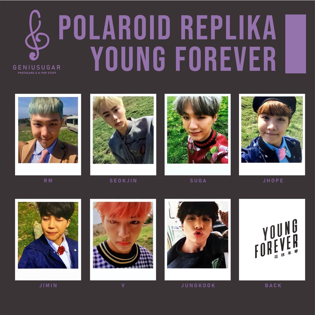 [REPLIKA BTS] PHOTOCARD POLAROID YOUNG FOREVER UNOFFICIAL