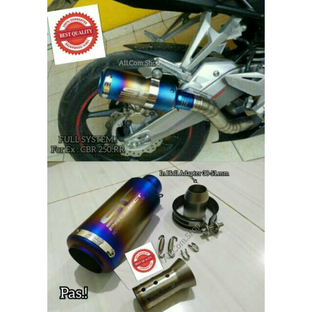 KNALPOT RACING SC PROJECT CR-T TITAN CBR 250.RR Co.2 Ss FULL SYSTEM.