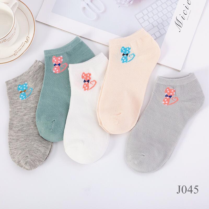 KAOS KAKI FASHION KITTY MEOW J045