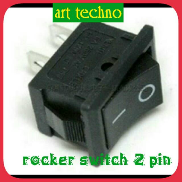 Push button rocker switch 2 pin on off