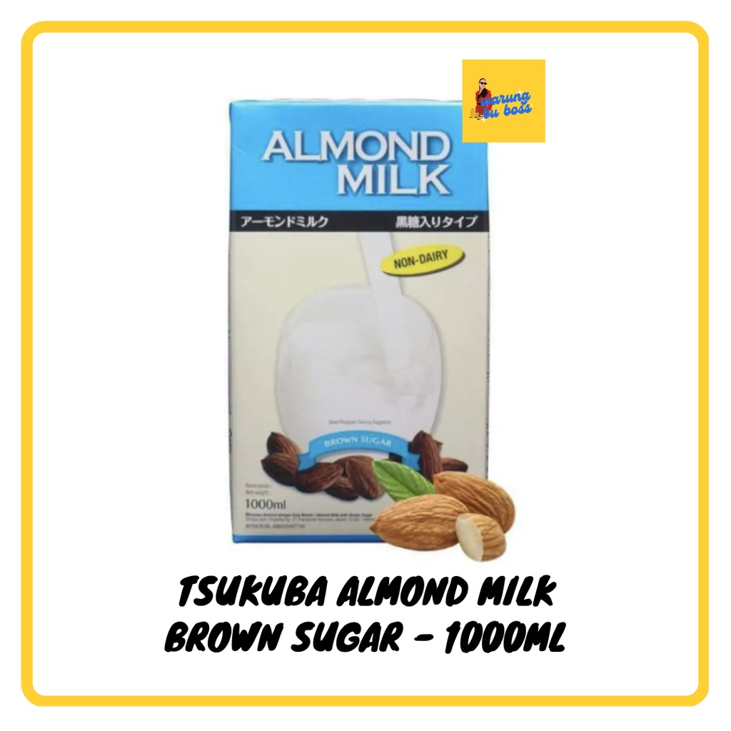 Tsukuba Almond Milk Brown Sugar Non-Dairy Susu Tsukuba Jepang Susu Almon 1L