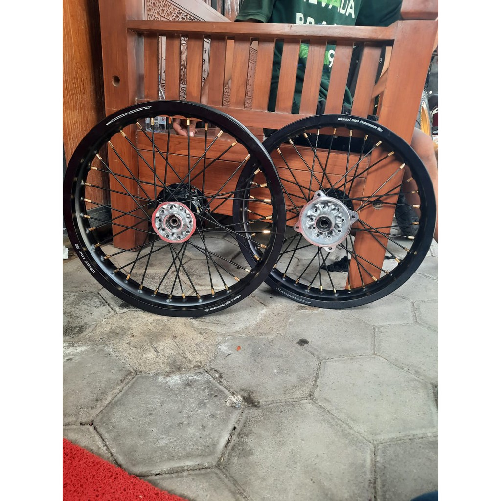 VELG SET KLX 150L SEMI CACING 215/250 TANPA BAN