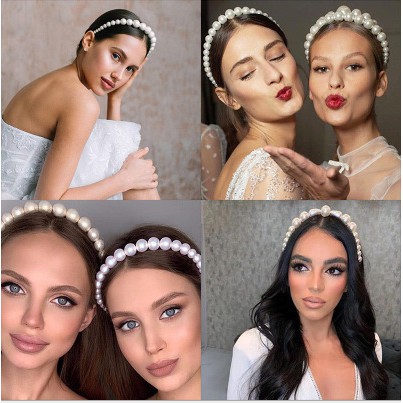 Bandana Rambut Desain Anyamanmutiara Manual Untuk Wanita