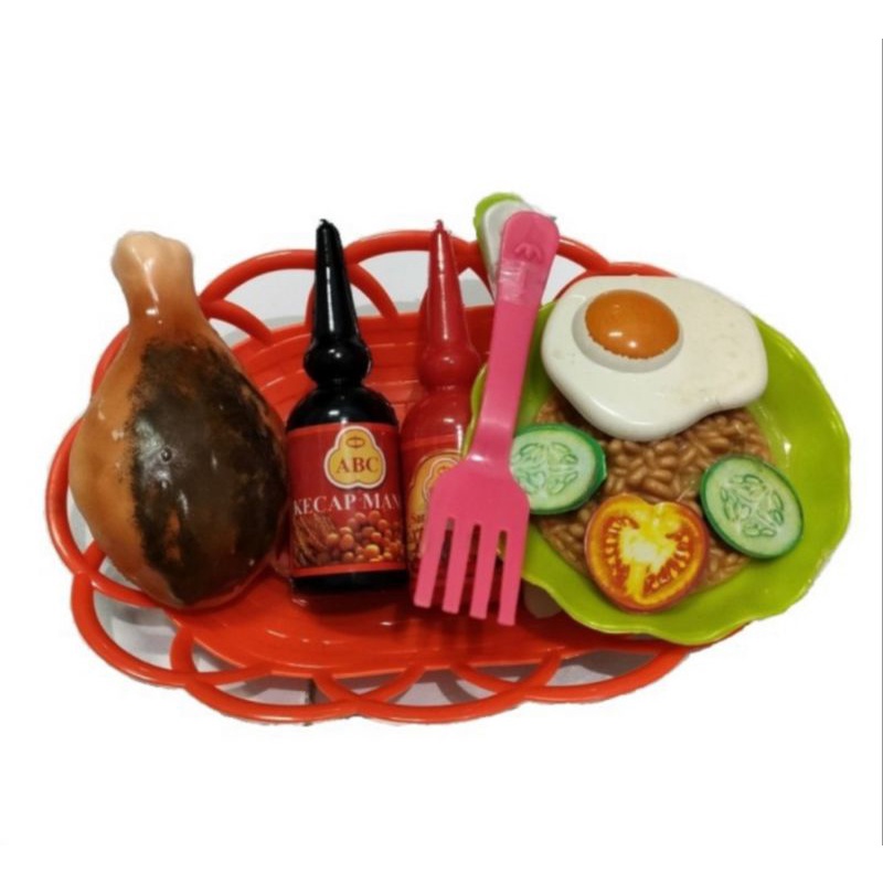 Mainan Anak Masak Masakan FoodCourt Kantong KS-210/mainan masakan nasi goreng