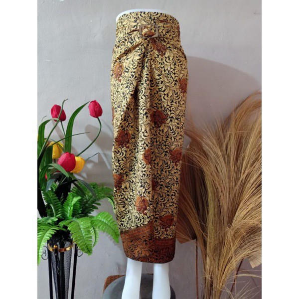 ROK LILIT INSTAN JEIVA REMPEL MAXI BATIK WANITA / ROK BAWAHAN KEBAYA / ROK LILIT BATIK WANITA-keong gold