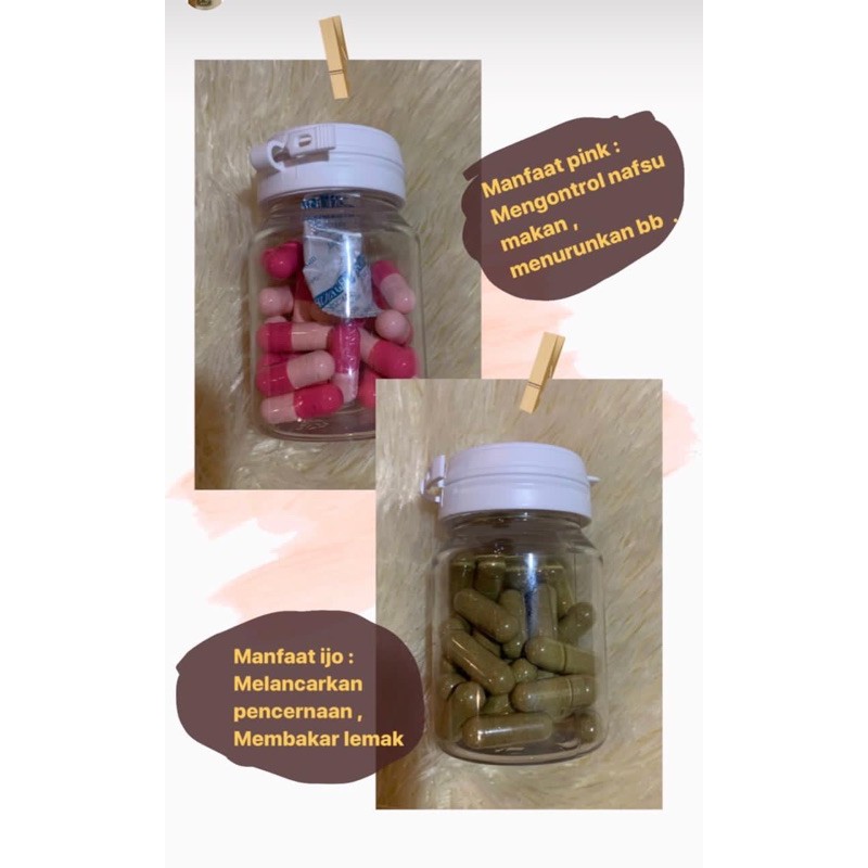 JHP (Jamu Herbal pelangsing) Pink 30/hijau 30