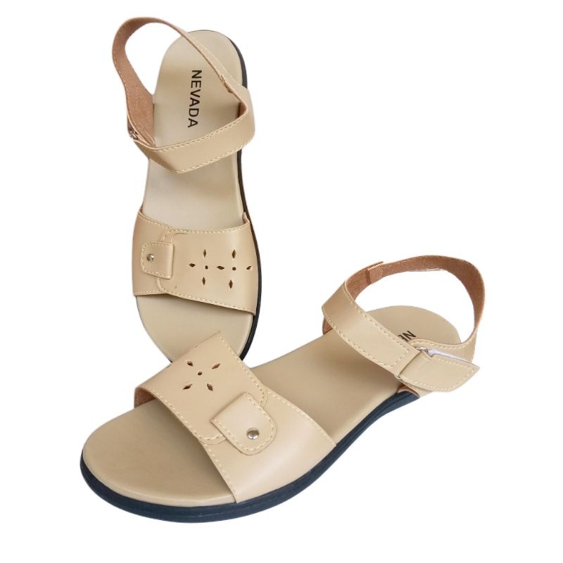 Sandal Slop Nevada Wanita Sendal Tali Cewek Trendi Kasual Kekinian