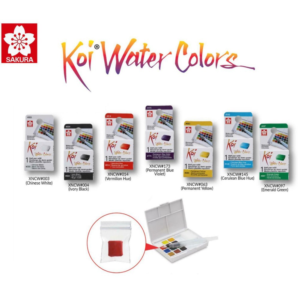 

Sakura Koi Watercolor Half Pan Refill (1/2)