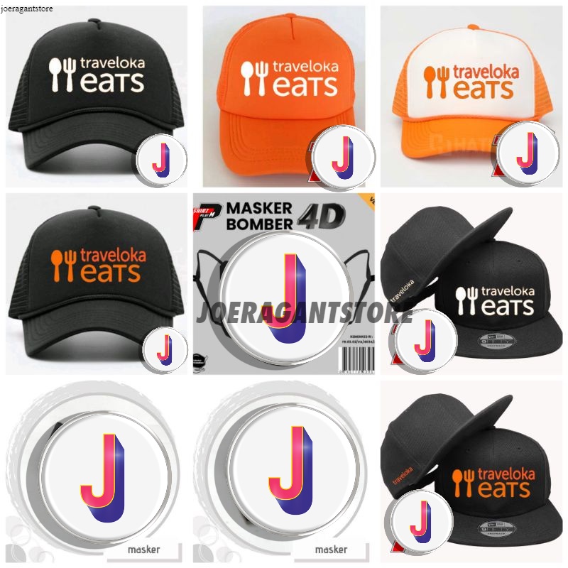 Topi Traveloka Eats Trucker JIS