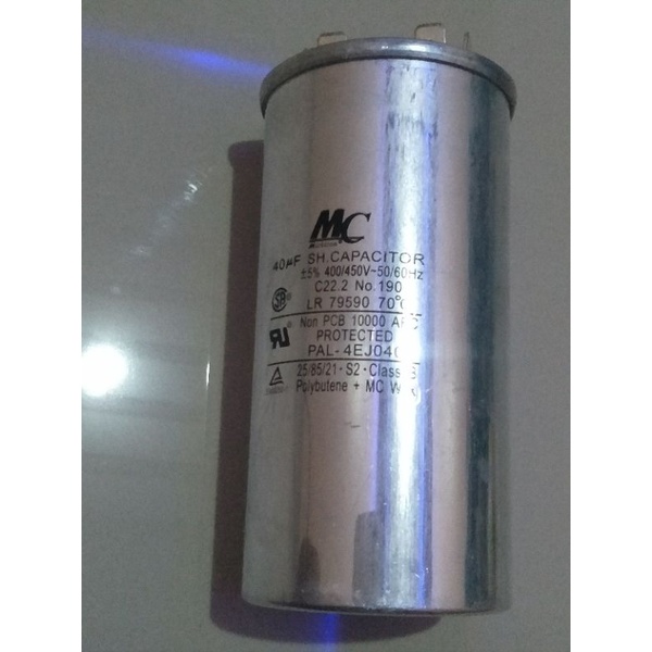 Capacitor ac MC 40uf