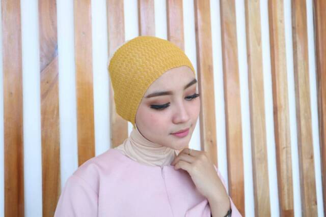 Bandana rajut anti pusing / bandana rajut daleman kerudung wanita