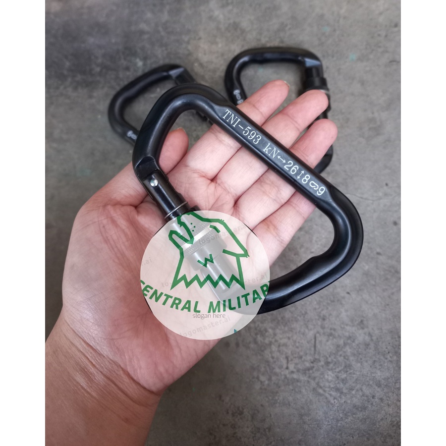 Carabiner Screw Jatah TNI - Carabiner Delta Ori TNI