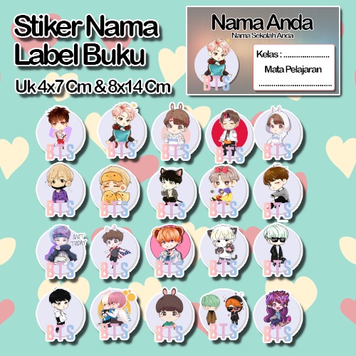 

Stiker korea chiby anime Bts Bt Bt21 karakter jimin jhope rm kim seok jin suga park jimin v jeon jungkook Karakter Lucu Custom Lebel Nama cromo murah 20 Varian berbeda Sticker Pelajaran Mapel buku anak sekolah No 8