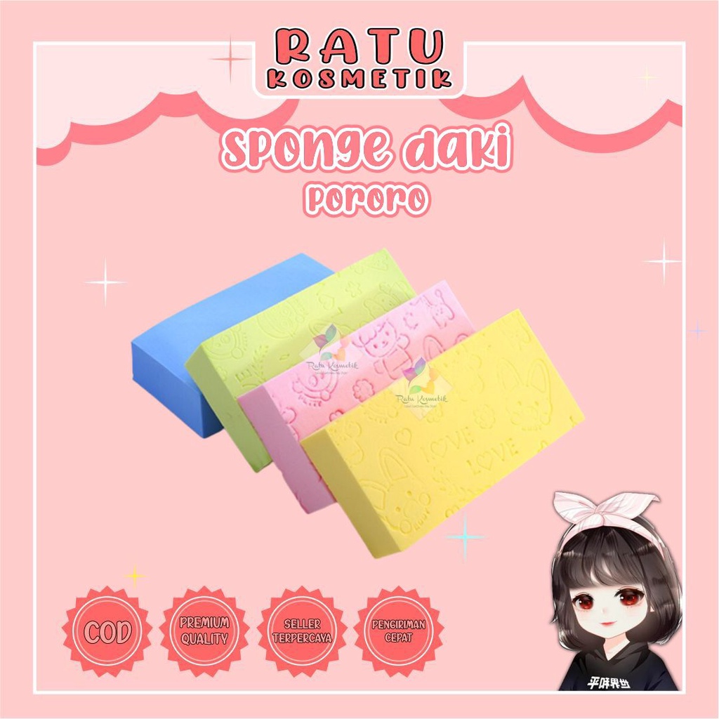 ❤ RATU ❤ Sponge Daki Pororo | spons daki pororo | spons penghilang daki