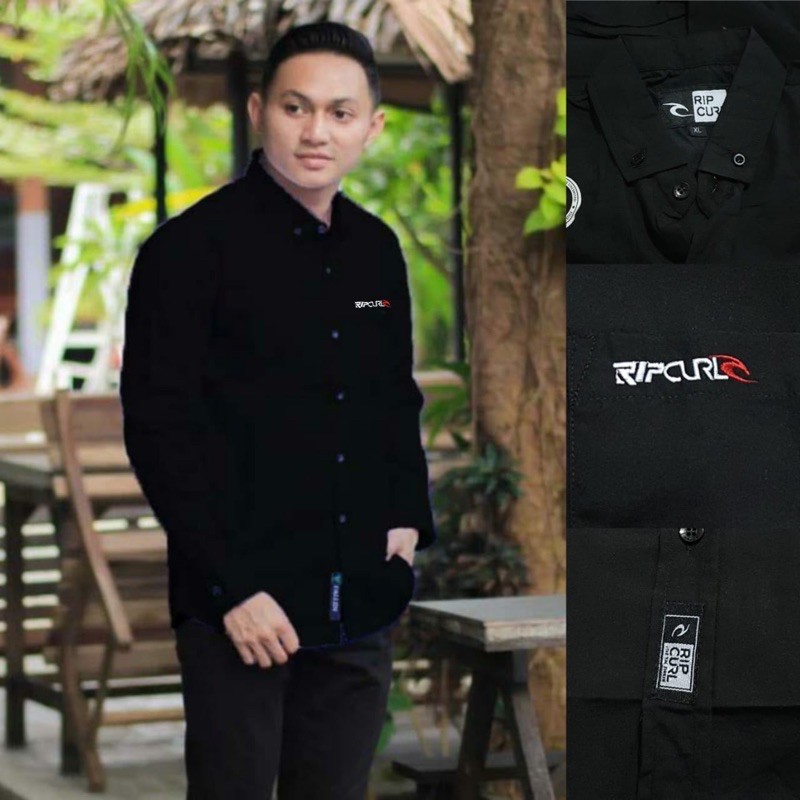 Kemeja Tangan Panjan Ripcurl Style Black  Berat : 350gr Size : M  Harga : 205k/Pcs