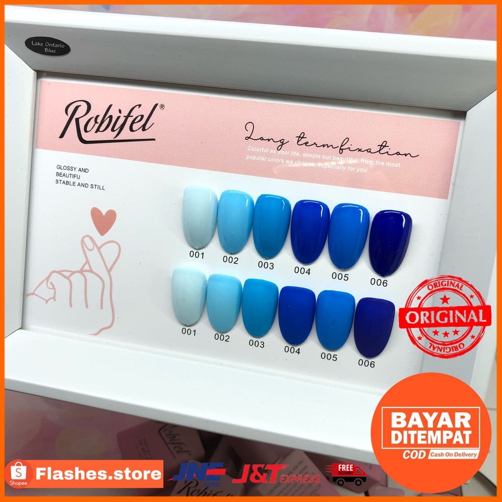 ROBIFEL SET ISI 6 WARNA NAIL POLISH GEL 15ml Made In Korea