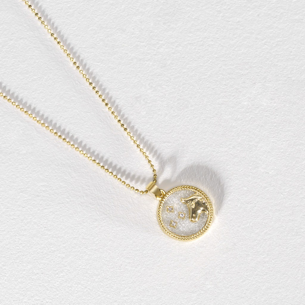 Kalung Rantai Klavikula Dengan Liontin Kartu Kertas Konstelasi Untuk Hadiah Wanita