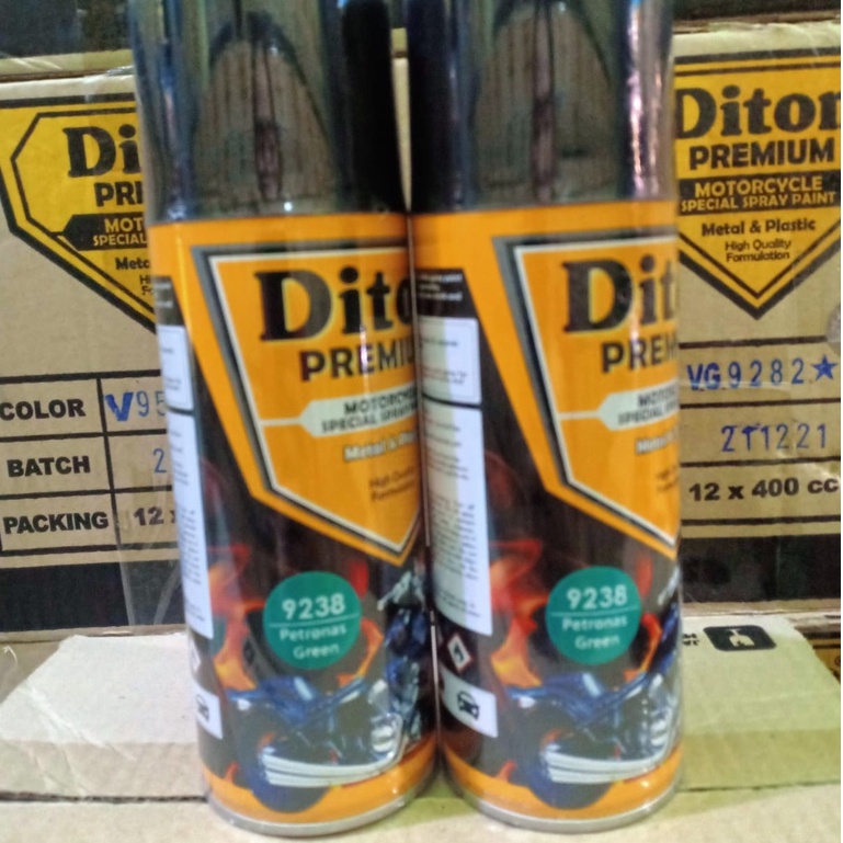 New DITON Premium SOLID COLORS Pilok Pilox Cat Semprot 9238 Petronas Green / Hijau Petronas (400cc)