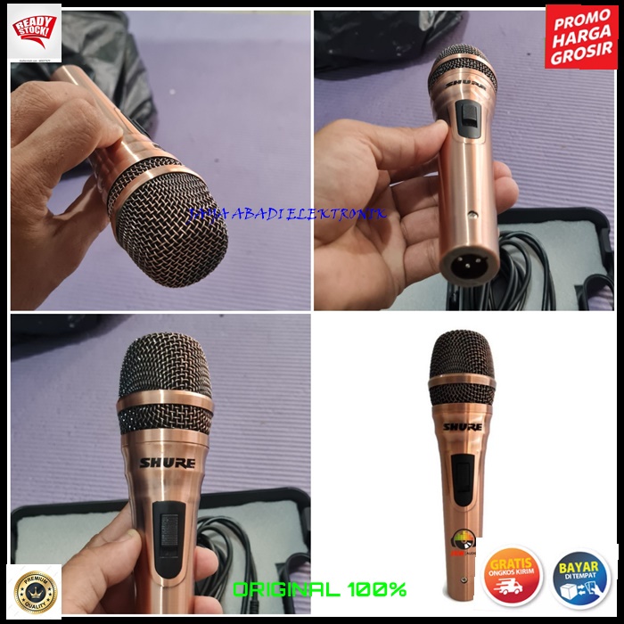 G558 SHURE MIC KABEL BAHAN METAL MICROPHONE PRO VOKAL KARAOKE AUDIO SOUND SEGALA ACARA PANGGUNG MC PIDATO SEMINAR CERAMAH MEETING DLL CARDIOID DYNAMIC PROFESIONAL MICROPHONES PERFORMANCE KHUALITAS PREMIUM SUARA JERNIH DAN ENTENG UNIVERSAL AUDIO BONUS KOPE