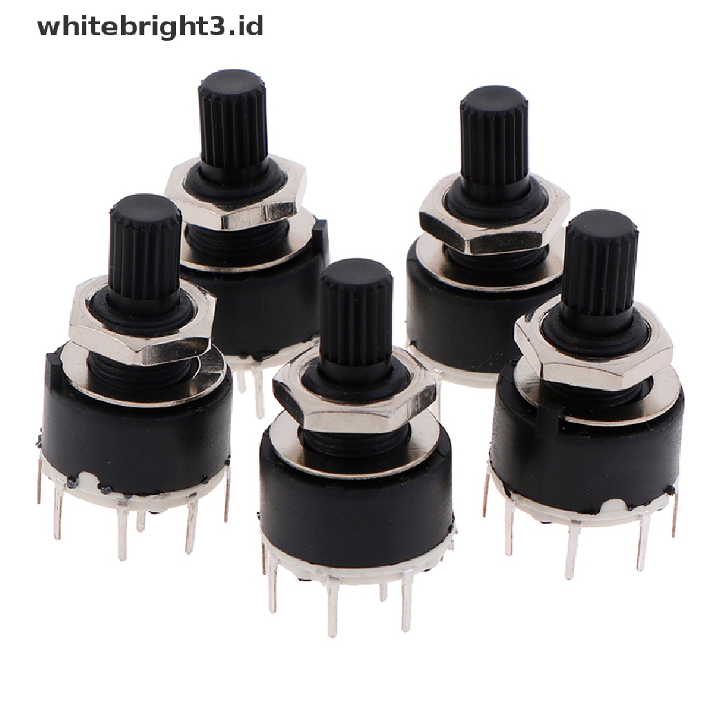 (whitebright3.id) Sr16mm Saklar Rotary Switch 2 Pole 3 4 Posisi 1 Pole 5 6 8 Posisi Axis