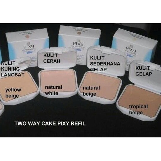 [REFILL] * NCC * PIXY Two Way Cake Perfect Fit 2 Way Whitening Plus Squalane Oil dan SPF15