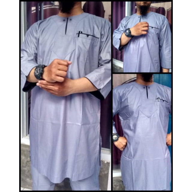 Koko Kurta SteLan Pria Dewasa Lengan 3/4 | Koko Kurta SteLan Panjang Selutut | Kurta Dewasa Model Baru 2022