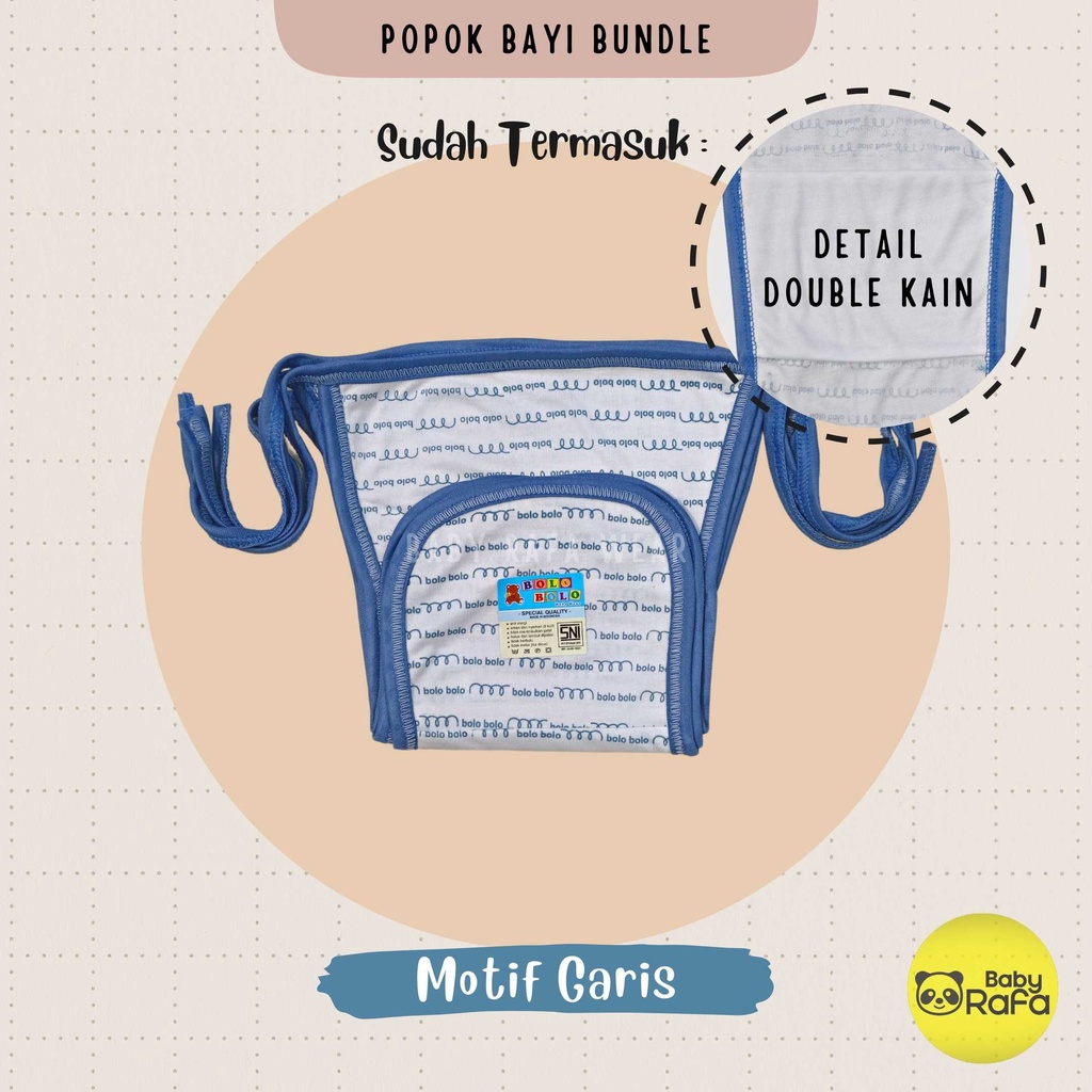 Serian Biru - 12 pcs / 6 pcs Popok Bayi Double Kain BLUE SEA SERIES merk SNI Bolo - Bolo / Popok Double Kain Serian Biru