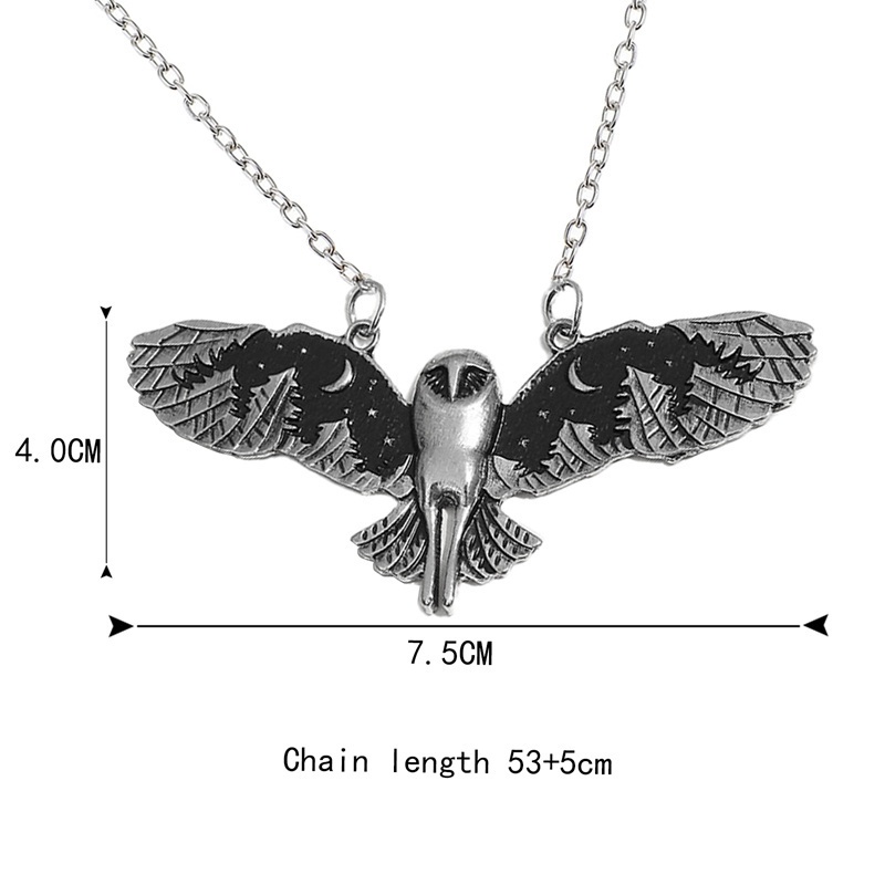 Fashion Owl Pendant Necklace Witch Charm Jewlery Moon Phase Art Necklace Animal Totem Party Necklaces For Women Gifts