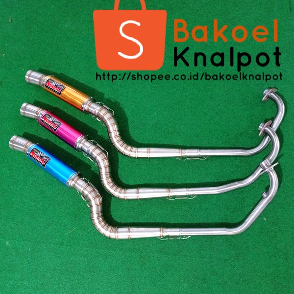 NUENG EXHAUST 32mm Y15ZR MUFFLER BIG CORK FULL SYSTEM RACING TEMBAK BULAN Y15 YSUKU YAMAHA Y15ZR MOT