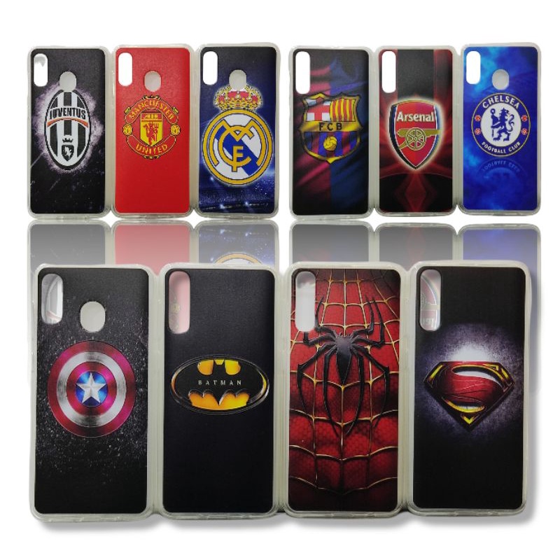 Oppo A3s A39 A71 A5s A83 Case Softcase Gambar Timbul klub Bola / Hero Case Silikon Ultrathin Tpu