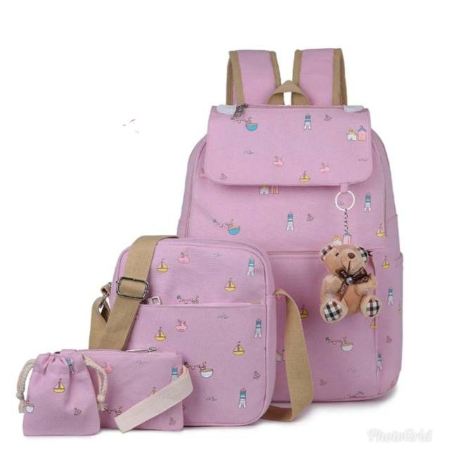 Tas Ransel Anak Sekolah Motif Menara