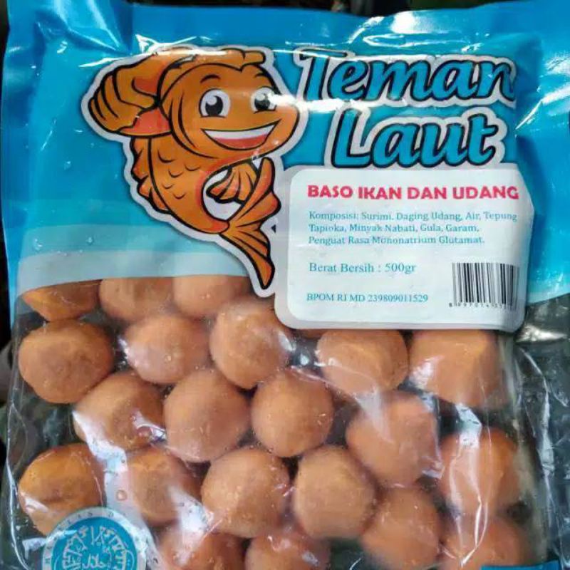 

Teman Laut Baso Ikan dan Udang 500gr / Bakso TL