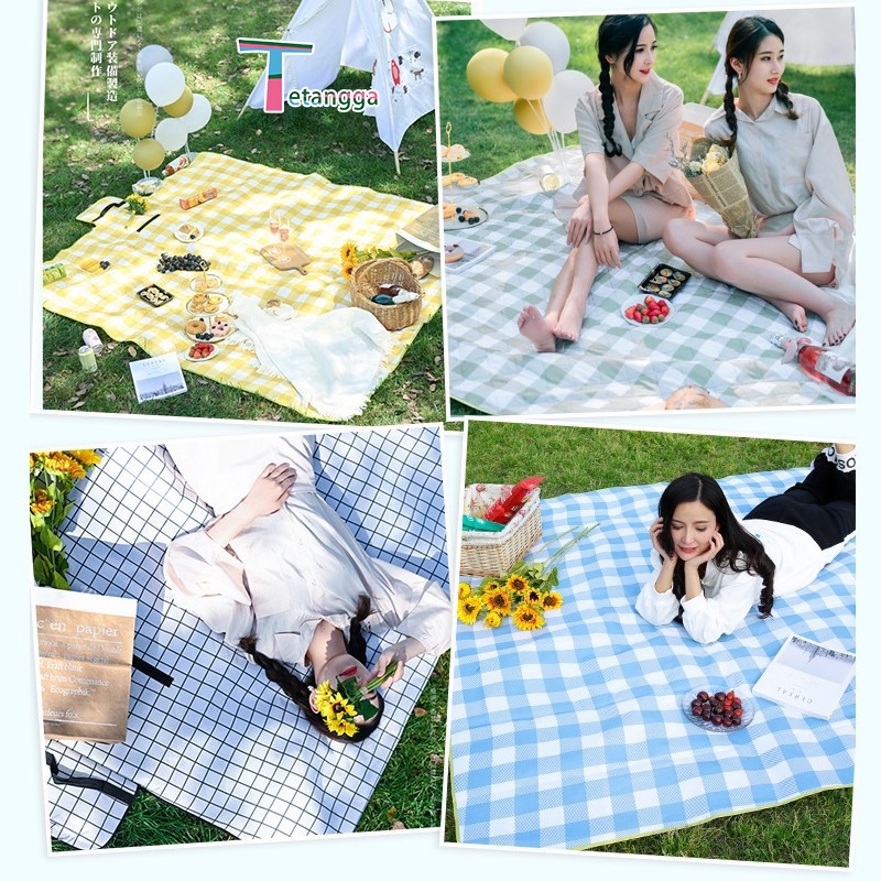 Tikar Piknik Tikar Tebal Waterproof Lipat Tahan Air Ukuran 1.5 x 2 m Outdoor Tikar Pantai Anti Air