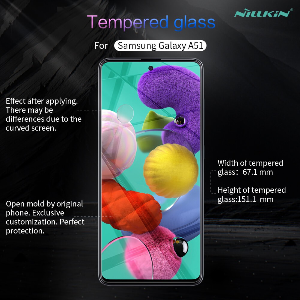 AUTHENTIC Tempered glass Samsung A51 2020 Thickness 0.33mm H+P