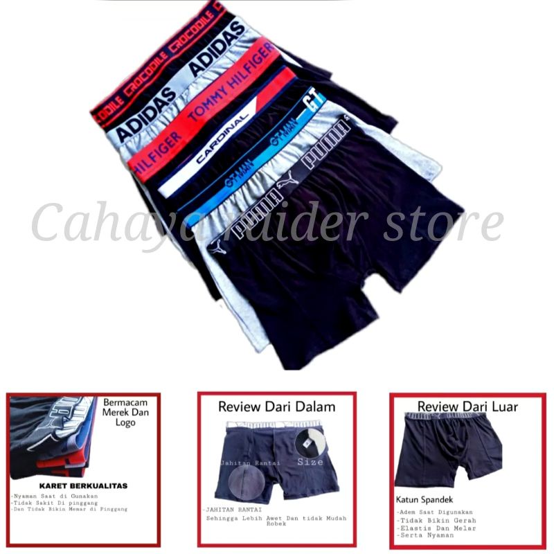 Craider-Celana Dalam Pria Boxer  isi 3 pcs