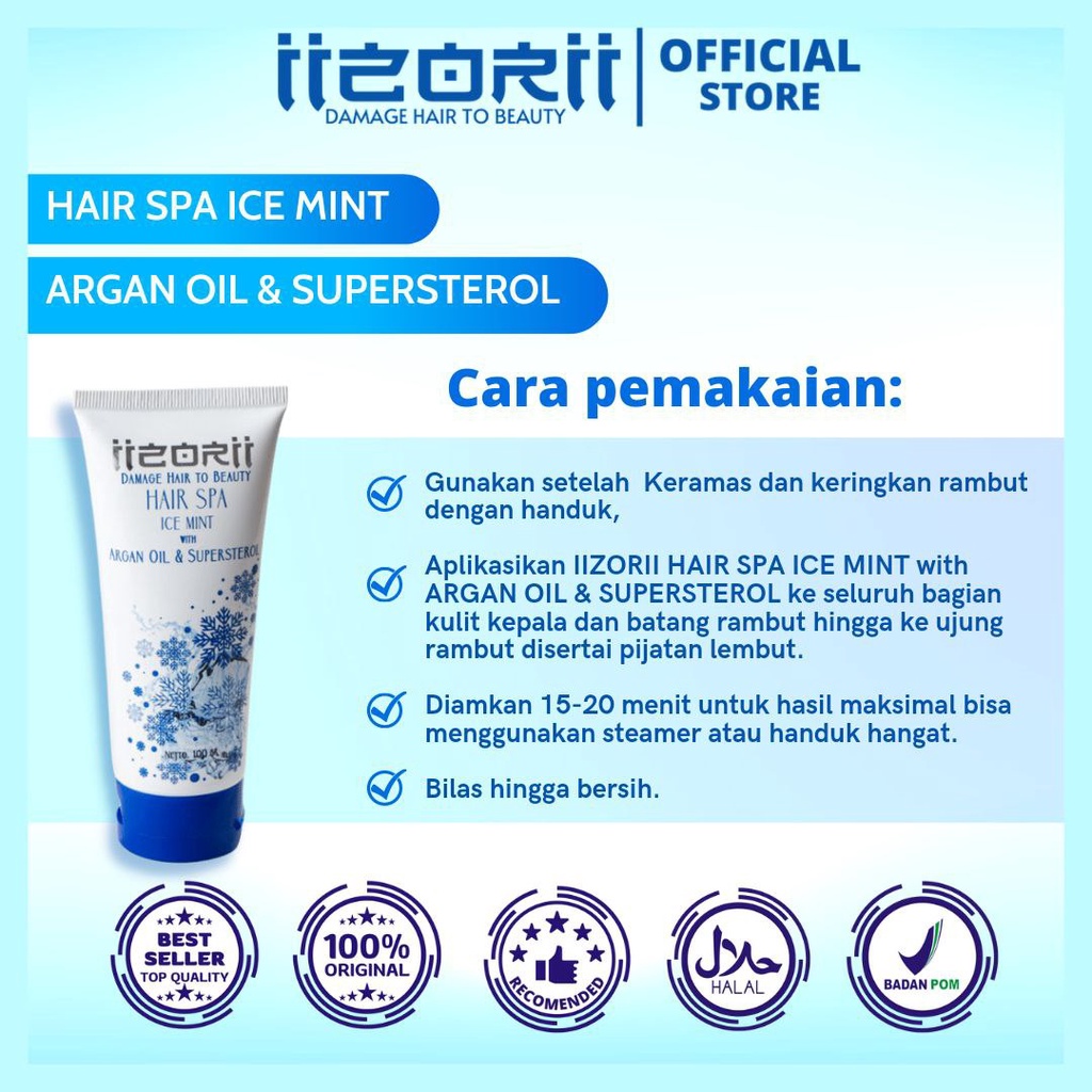 IIZORII HAIR SPA ICE MINT with ARGAN OIL & SUPERSTEROL