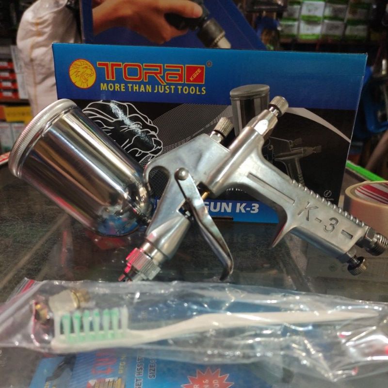 SPRAY GUN TORA k3 TABUNG ATAS MINI (200ml ) ORIGINAL TORA kualitas terbaik