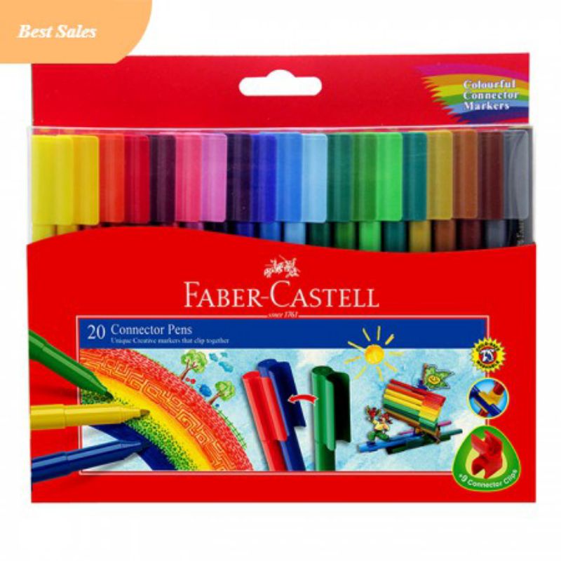 

Spidol Connector Pen ( 20 pcs ) Faber Castell - Sepidol Warna Colour Color