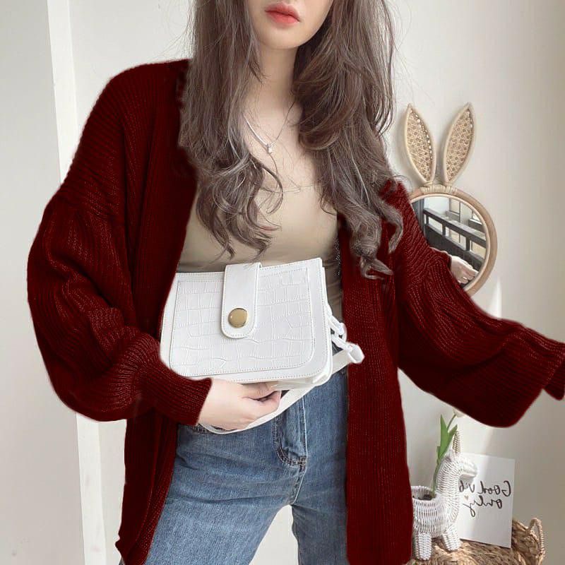 FX SHOP CARDIGAN HOKAIDO PREMIUM / CARDI HOKAIDO RAJUT OVERSIZE PREMIUM-MARON