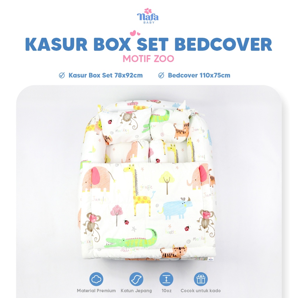 NAFA BABY - Kasur Bayi Box Include Bedcover Bayi | Perlengkapan Tidur Bayi