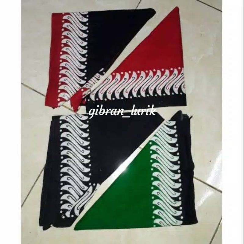 iket segitiga jawa timuran / iket segitiga banyuwangi // iket segitiga warna // iket segitiga batik