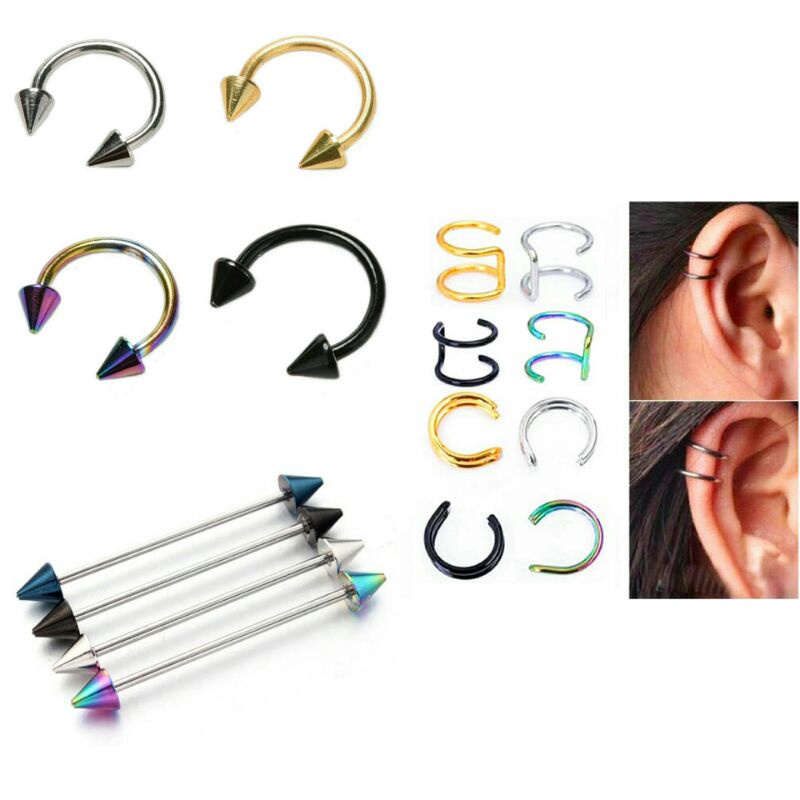 Anting Tindik Barbel Rainbow