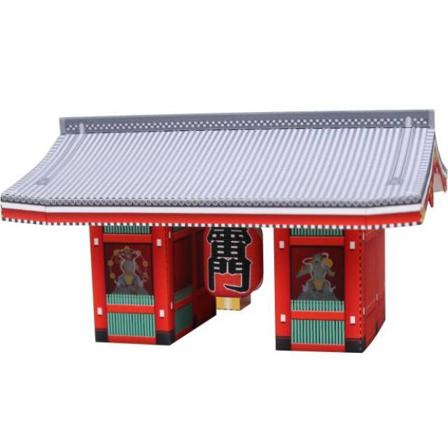 Kaminarimon Gate of Senso ji Temple Japan Mini Version papercraft