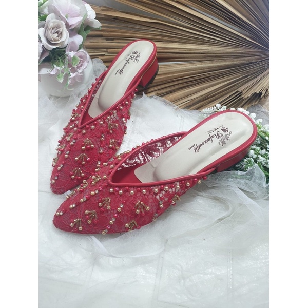 sepatu Marrisa merah tinggi 3cm