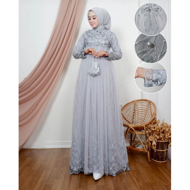 Gamis Tile Maxi Aleena| Gamis Tile | Dress Pesta Mewah| Gamis| Gamis Tile| Gamis Kondangan| Gamis Pesta| Gamis Brokat Mewah| Gamis pengantin| Gamis Wisuda| Gamis Sabrina| Gamis Tutu|