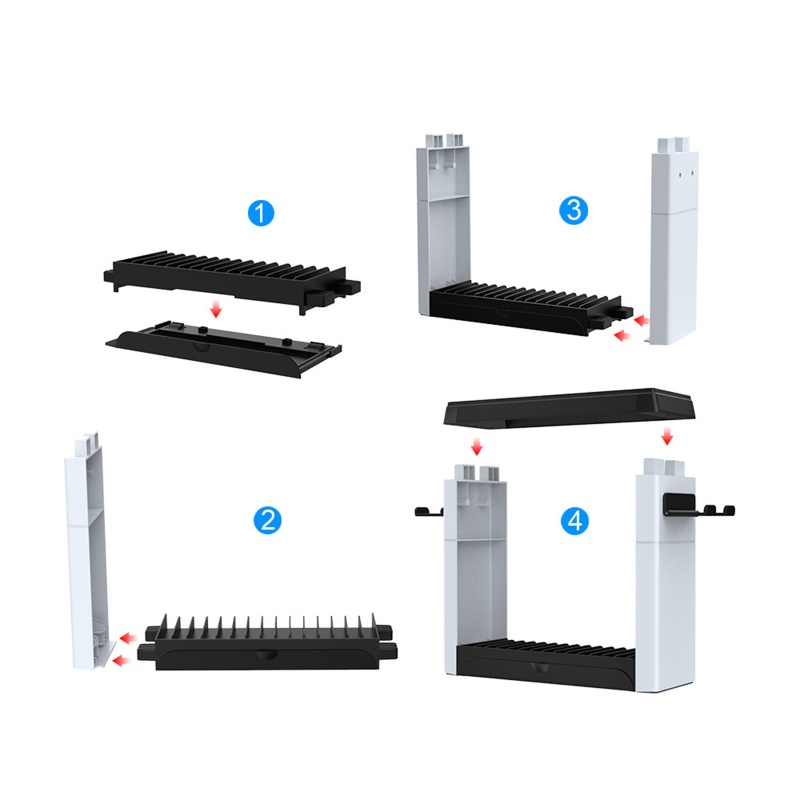 Btsg Menara Penyimpanan Game Untuk Switch OLED Holder NS Host Disc Rack Controller Organizer